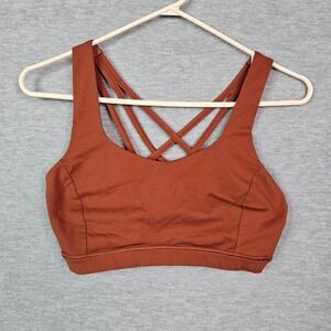 Lululemon Free to Be Serene Bra Rust Orange Strappy Back LW2AUSS Size 6
